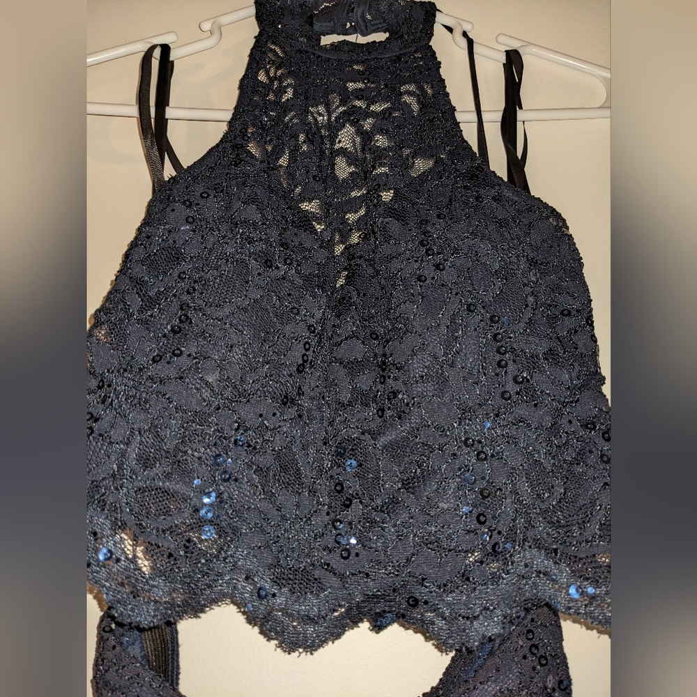 Two piece set evening/Prom navy dress size 3/4 - Picture 8 of 12